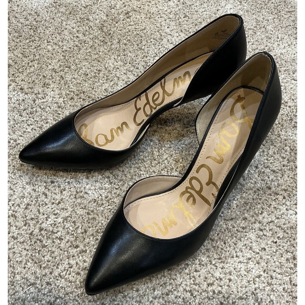 Sam Edelman D’Orsay Pumps Black Pointed Heels Sz. 7M